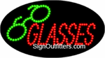 Glasses with Glasses Graphic LED Sign - Flashing Design