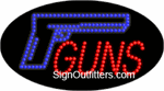 Guns with Gun Graphic LED Sign - Flashing Design