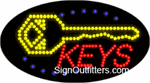 Keys with Key Graphic LED Sign - Flashing Design