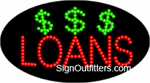 Loans with Dollar Sign Graphic LED Sign - Flashing Design