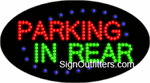 Parking In Rear LED Sign - Flashing Design