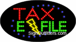 Tax E File LED Sign - Flashing Design