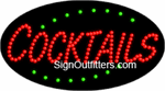 Cocktails LED Sign - Flashing Design
