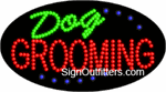 Dog Grooming LED Sign - Flashing Design