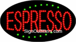 Espresso LED Sign - Flashing Design
