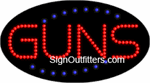 Guns LED Sign - Flashing Design