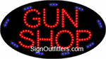 Gun Shop LED Sign - Flashing Design