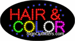 Hair & Color LED Sign - Flashing Design