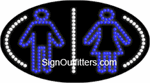 Restrooms Logo LED Sign - Flashing Design