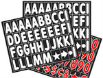 Swinger Sidewalk Sign Letters - 314 - 4 inch Black Background