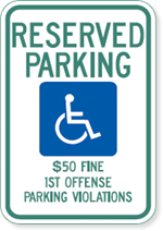 Alabama Handicapped Parking Sign