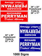 Cheap political signs.  Card board yard signs.