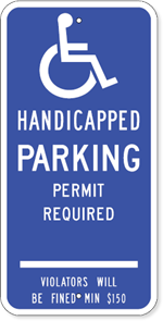 Connecticut Handicapped Parking Sign