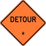 Detour with Custom Text 30 x 30