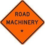 Road Machinery with Custom Text 30 x 30