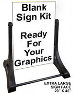 Swinger Sidewalk Sign Kit - Ready For Graphics - Blank EXTRA LARGE