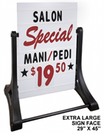 Swinger Sidewalk Sign Kit - White Sign Face - Deluxe EXTRA LARGE