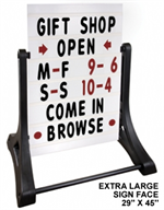 Swinger Sidewalk Sign Kit - White Sign Face - EXTRA LARGE