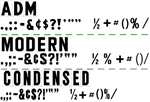 Gemini Punctuation Set - (8'' Letter on 8 7/8'' Panel)
