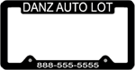 License Plate Frame #493 - Black