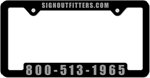 License Plate Frame #492 - Black