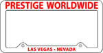 Currently Editing: License Plate Frame #497 - White
