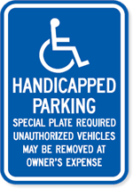 Massachusetts Handicapped Parking Sign