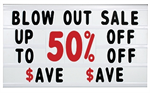 Magic Master Message Board Window Sign with Sign Letters - Horizontal