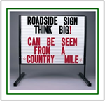 Model 22 Roadside Sign - 48'' x 34'' Sign Face (UPS Shippable)