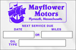 Oil Change Stickers - 371 - Three Panel Design