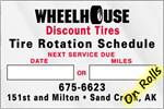 Oil Change Stickers - 3389 - On Rolls custom panel layout.
