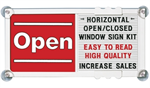 Red and White Open / Closed Sign - Horizontal