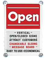 Red and White Open / Closed Sign - Vertical