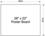 Poster Board Yard Sign Blanks - 28'' x 22''