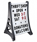 Ultimate Quick-Load ''A'' Frame Sidewalk / Curb Sign Kit with Letters