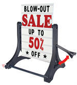 Rolling Swinger DELUXE Message Board Sign - White