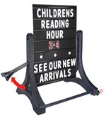 Rolling Swinger Sidewalk Sign Kit - Black Sign Face