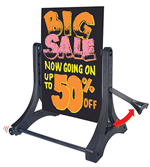 Rolling Swinger Write On / Wash Off Dry Erase Sign - Black