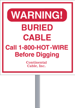 Security Yard Signs - Square Shape - Stake Included