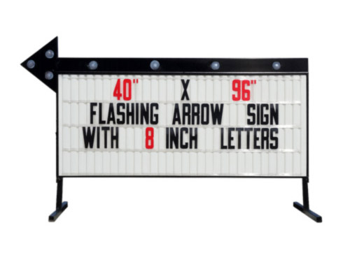A-7SS Arrow Portable Roadside Sign in Aluminum or Steel