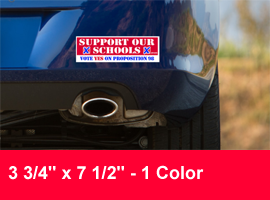 Bumper Sticker Special - 3 3/4 inches x 7 1/2 inches - 1 Color