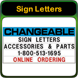 Plastic Changeable Sign Letters