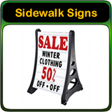 Sidewalk Signs, Swinger Signs, A Frame Signs and Portable Sidewalk Signs