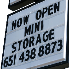 Outdoor Gemini changeable letter sign with customizable text for business advertising and promotions.