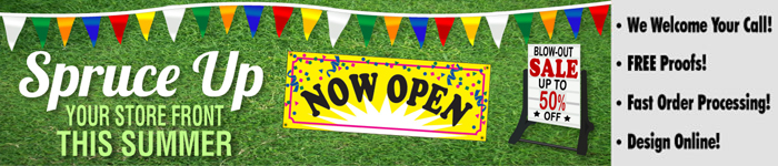Spruce up your storefront with Sidewalk Signs, Portable Signs, Changeable Letter Signs this Summmer