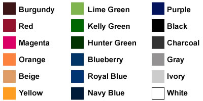 Fabric Colors for Table Throws