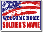 Design a Welcome Home sign for your soldier with SignOutfitters.com Online Designer