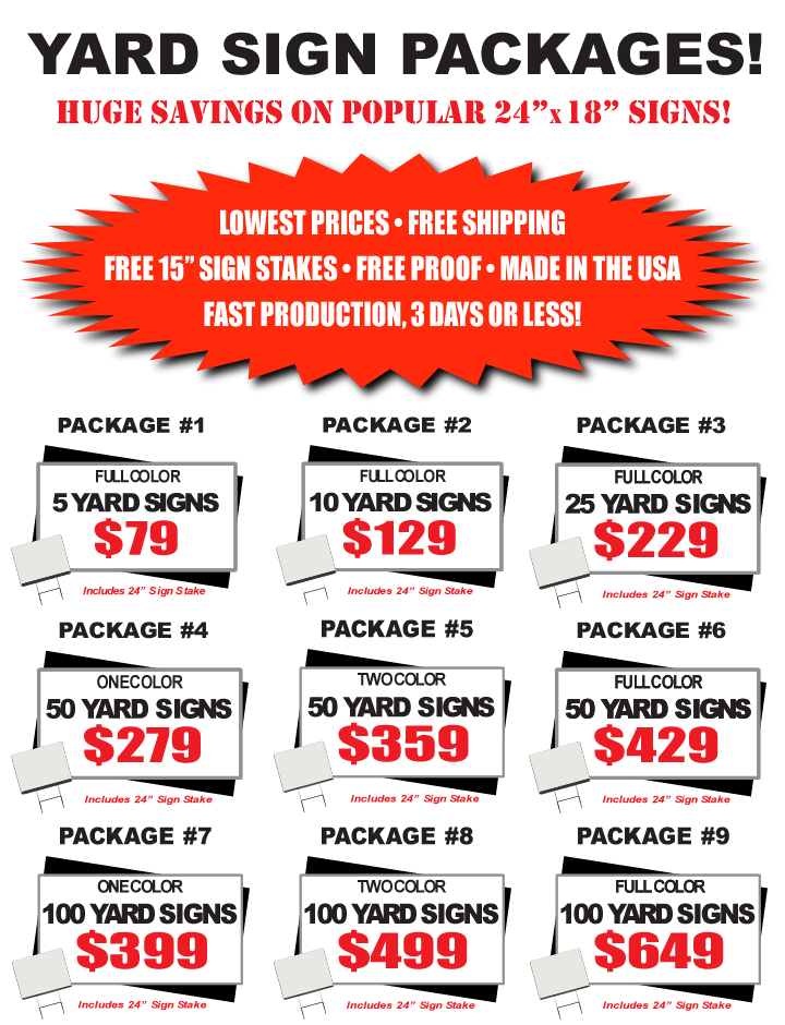 Contact us about political signs with sign stands.