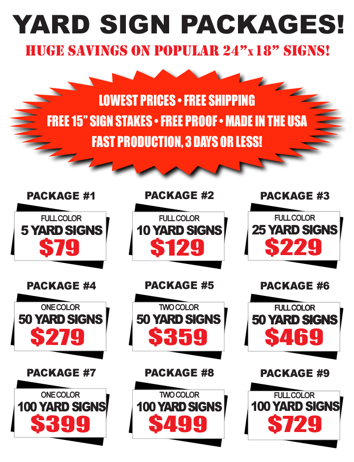 Contact us about political signs with sign stands.