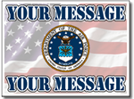 Design your Air Force Yard Signs with SignOutfitters.com Online Designer